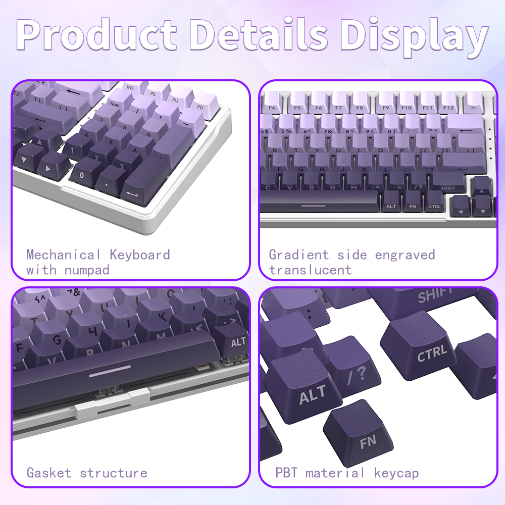 ZIFRIEND ZT99 TLK Custom Keyboard Kit hotswap wireless USB Gasket RGB Backlit Gaming Mechanical Keyboard PC laptop Keyboard