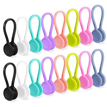 Customized Silicone rubber Strong Magnetic Cable Ties Twist Ties for Bundling and Organizing Cables Cords