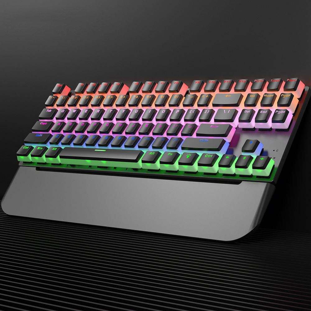SAMA Metal Keyboard Teclado Pudding Style Keycaps Magnetic Wrist Rest RGB Led Metal PC Gamer Gaming Mechanical Keyboard