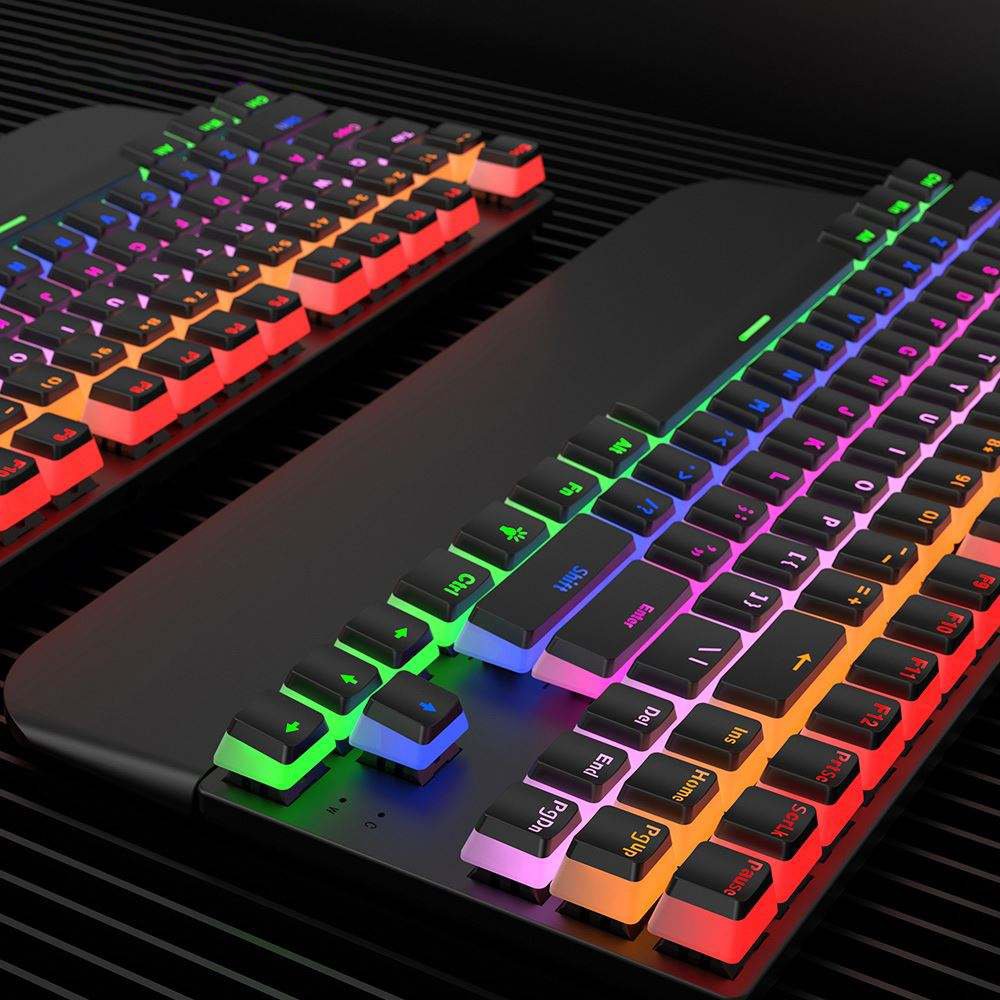 SAMA Metal Keyboard Teclado Pudding Style Keycaps Magnetic Wrist Rest RGB Led Metal PC Gamer Gaming Mechanical Keyboard