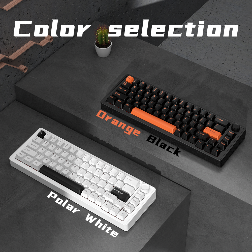 E68 Custom CNC Aluminum Keyboard PBT Keycap HMX Switch 3-mode Hot Swap RGB Wired 2.4G Wireless Gasket Gaming Mechanical keyboard
