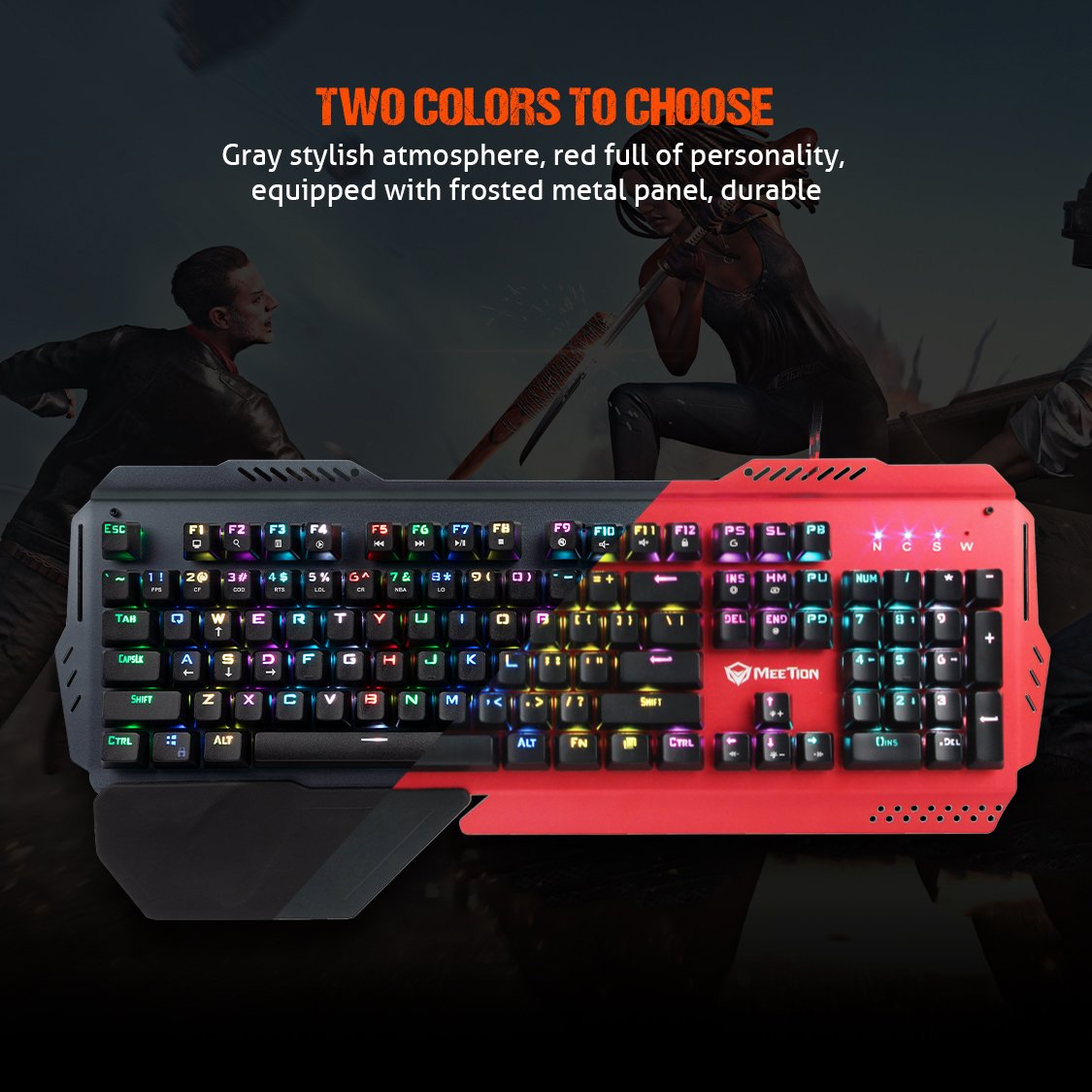 Meetion MK20 Promotional 104 Keys OUTEMU Switch RGB Chroma Backlit Mechanical Gaming Keyboard For Professional Gamer