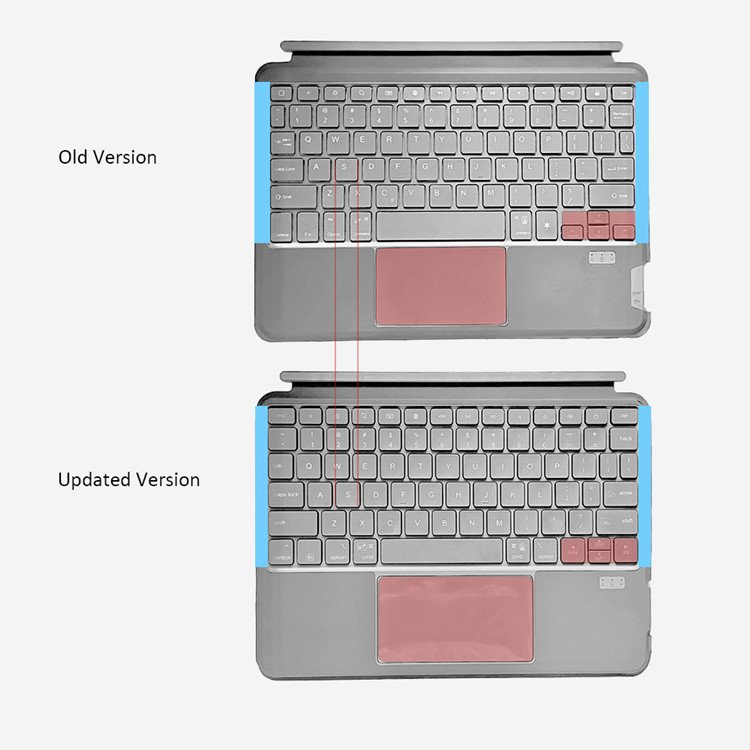 2024 Generation Keyboard Cover Detachable Wireless RGB Backlit Case with Trackpad Touch Made of PU Material for iPad