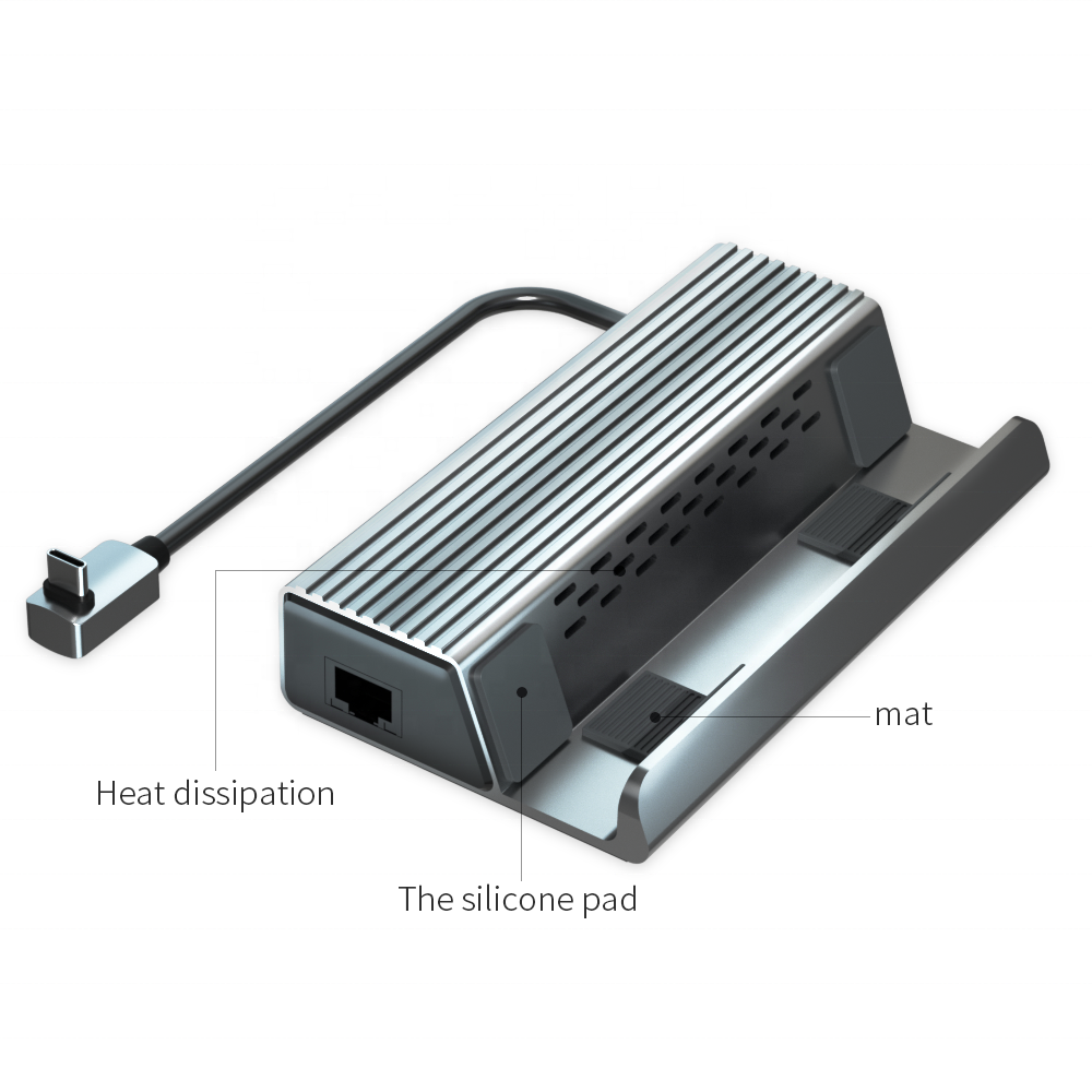 Docking Station for Steam Deck,6-in-1 Hub Steam Deck Dock Stand with HD-MI 2.0 4K@60HZ TV, Support PD 3.0 Fast charging