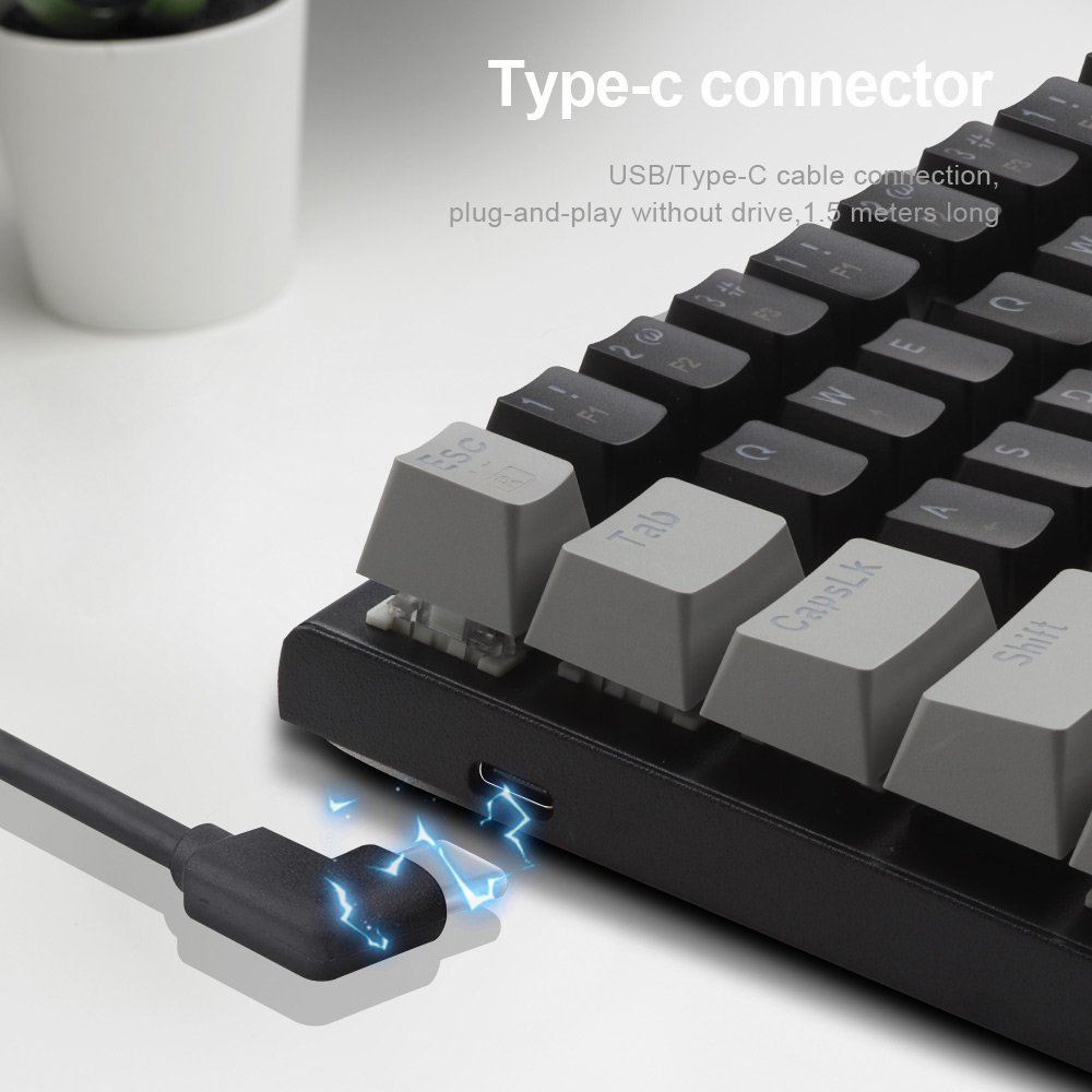 E-YOOSO Z11 Z-11 USB 60% Mini Blue Red Switches 61 Keys Wired Mechanical Gaming Keyboard