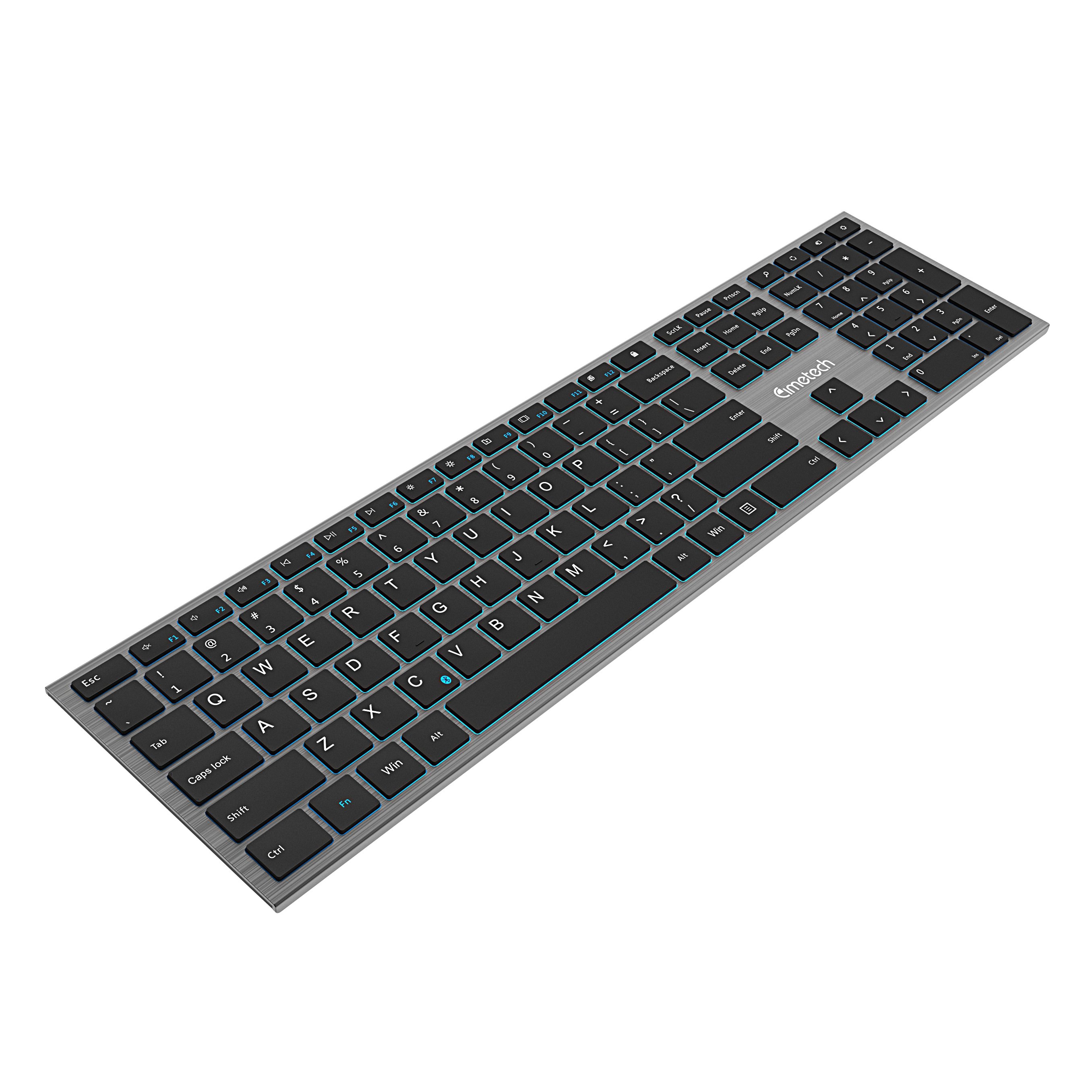 Aluminum charge wireless keyboard full size 2.4g ultr-thin silent scissors Switch in factory directly sale price