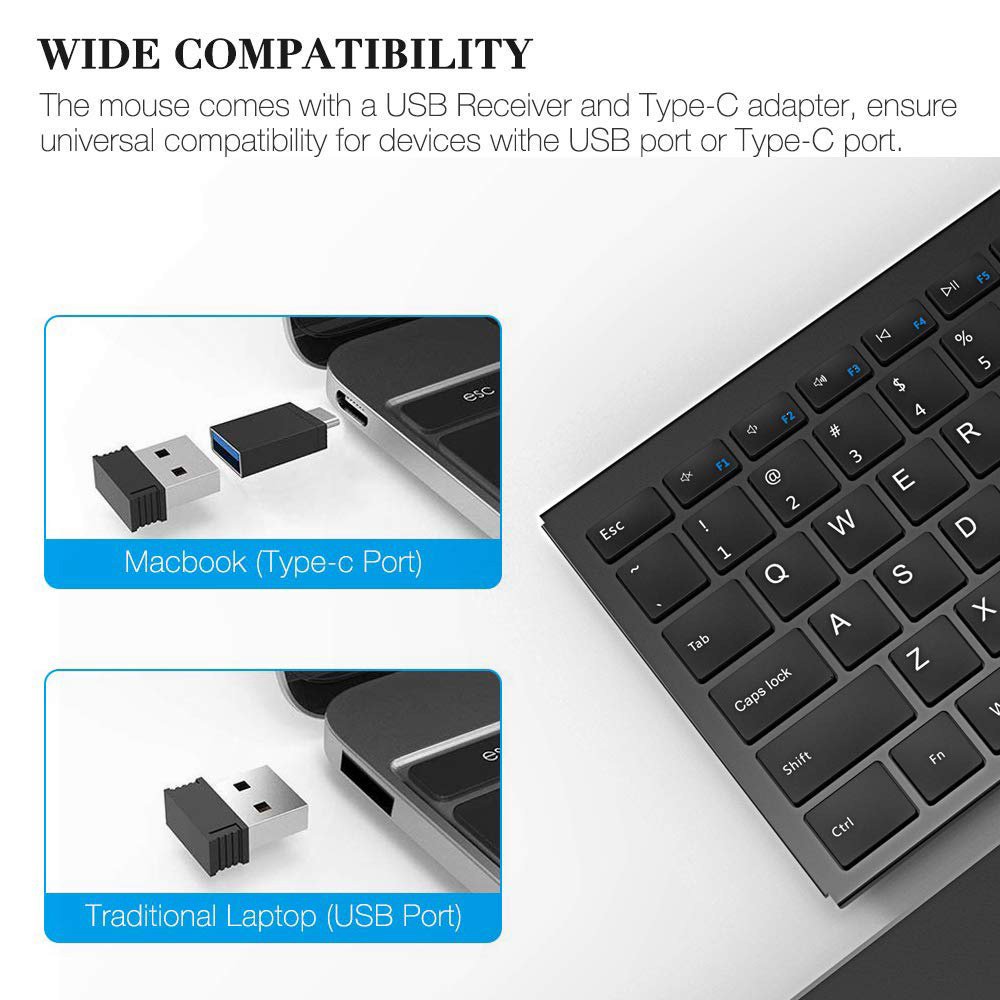 Aluminum charge wireless keyboard full size 2.4g ultr-thin silent scissors Switch in factory directly sale price