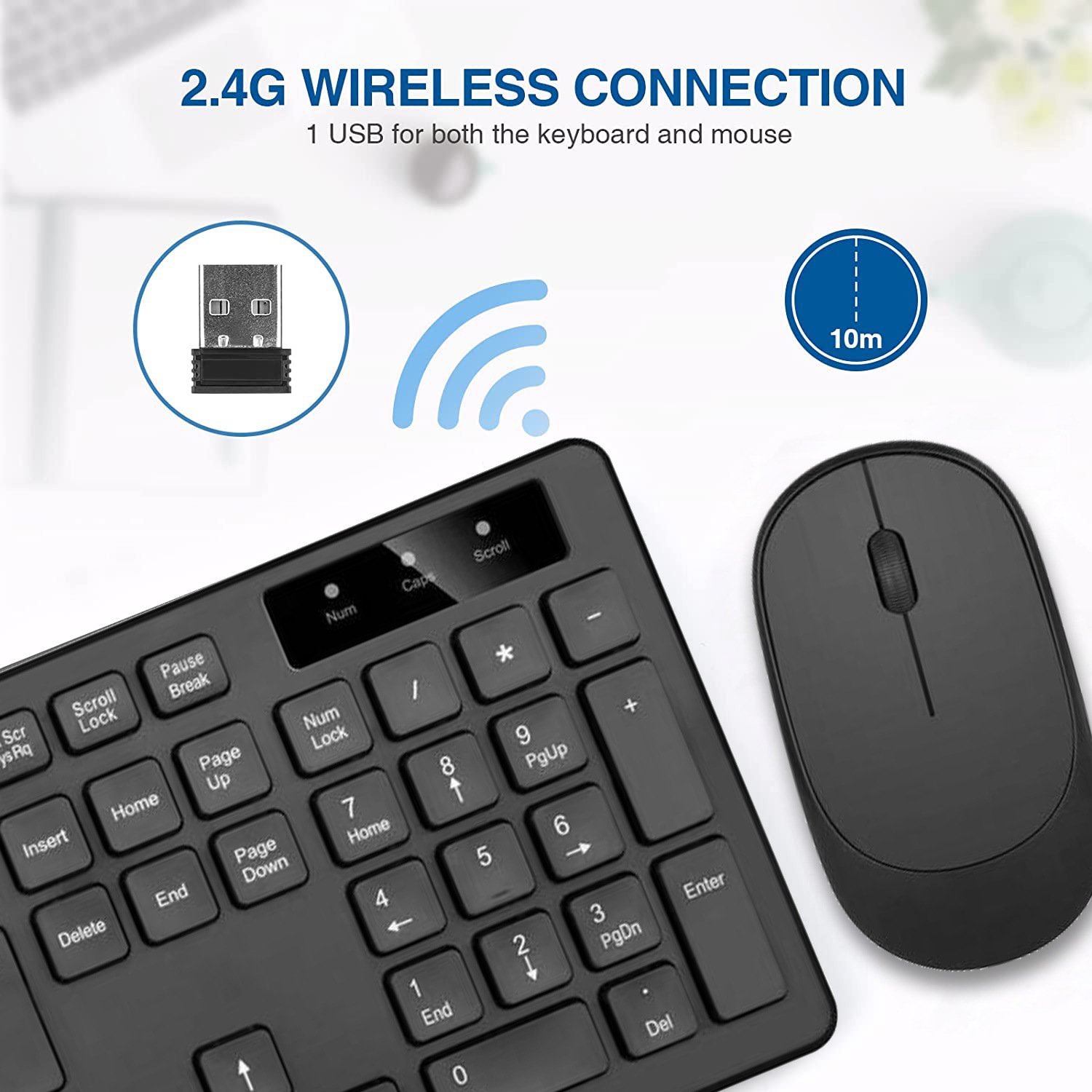 Factory wireless keyboard and mouse set Desktop home computer laptop office games professional keyboard and mouse set