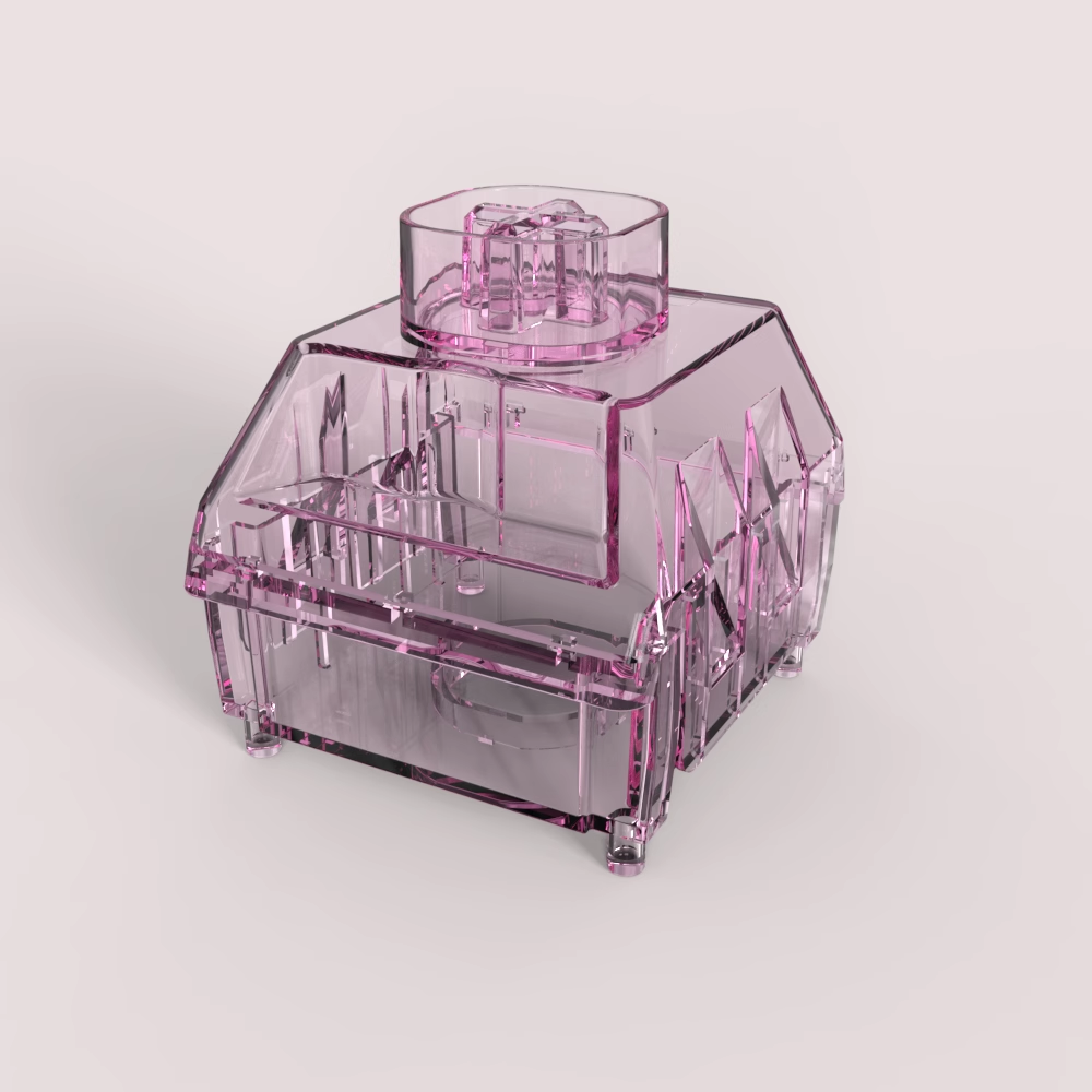 PC Transparent Switch Storage Case Keyboard Transparent Pink Purple Green Switches Container Storage Box
