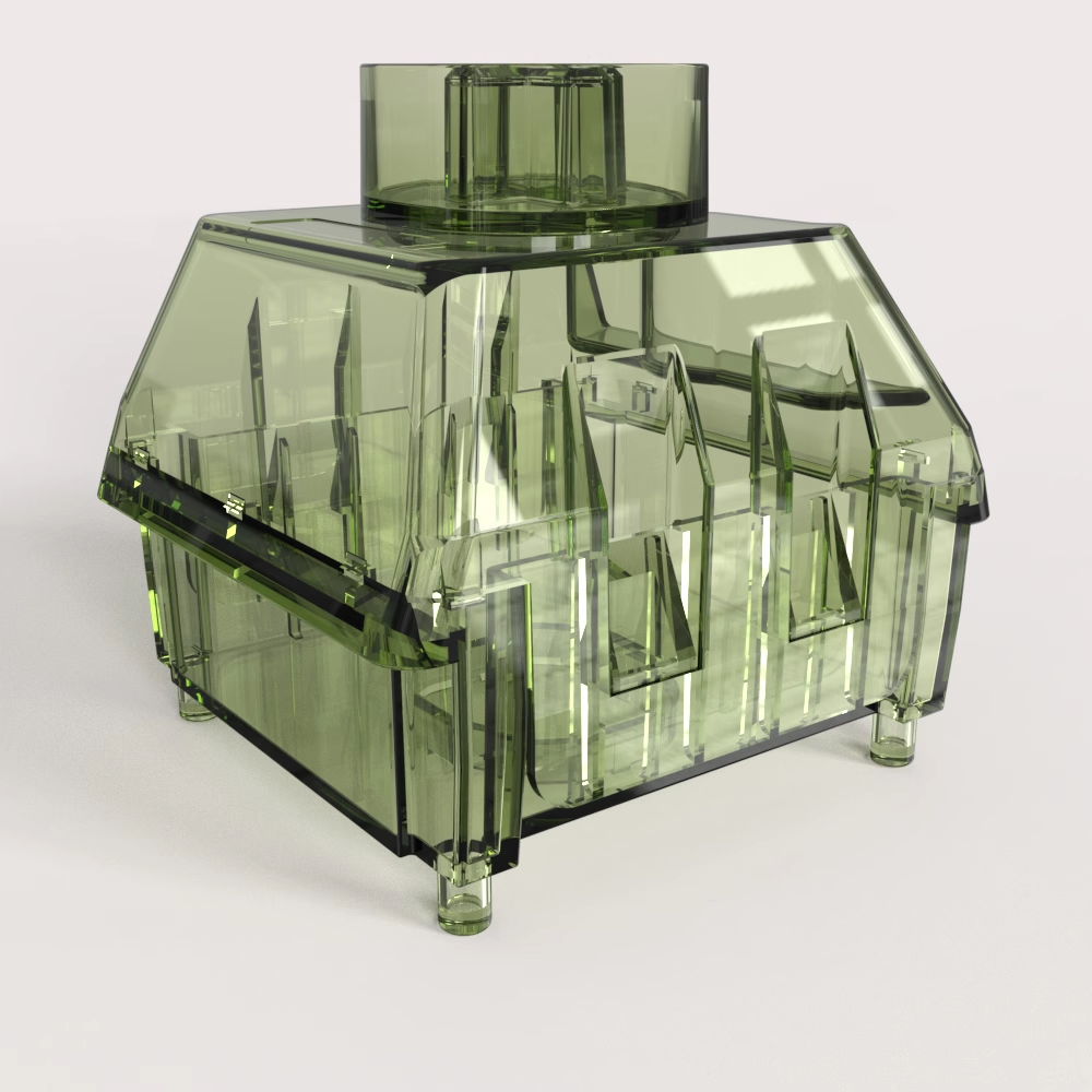 PC Transparent Switch Storage Case Keyboard Transparent Pink Purple Green Switches Container Storage Box