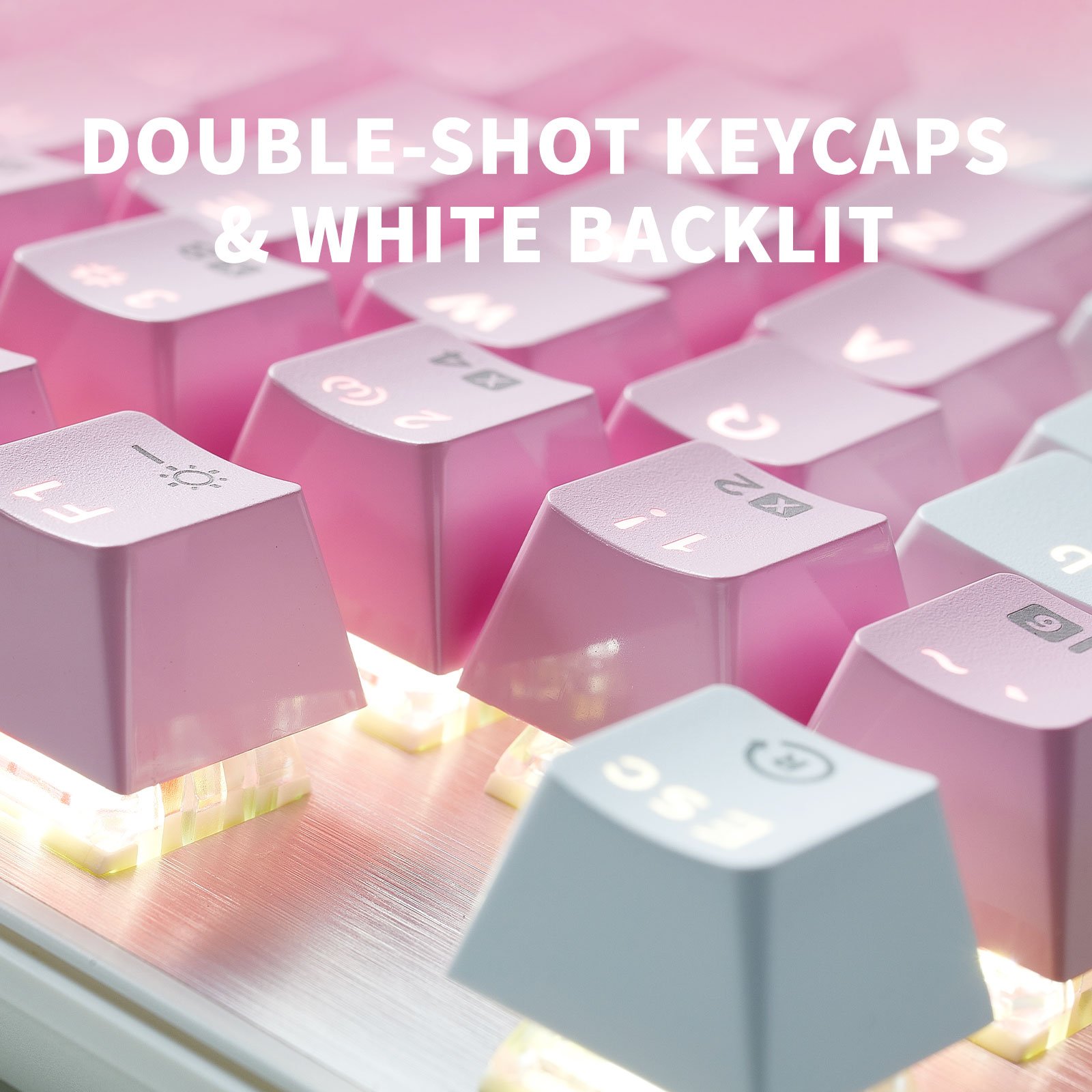 104 keys Aluminum alloy panel white backlit red box switch pbt keycap ergonomic keyboard Wired Gaming Mechanical Keyboard