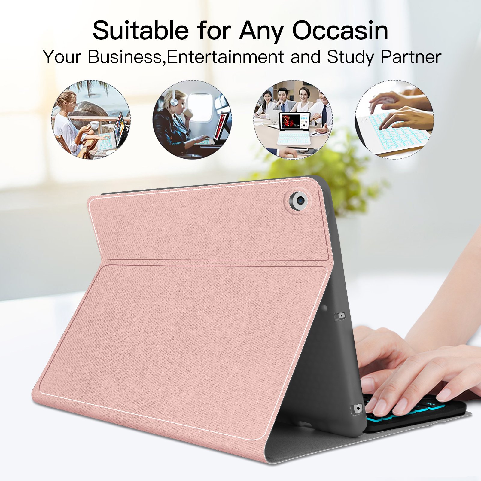 Wireless BT Magnetic Detachable Keyboard Cover Case For IPad 9th 8th 7th Generation Case 10.2 Inches Wit Pencil Holder