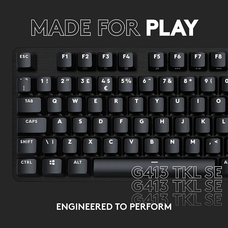 PBT keycaps Professional PC Gaming Original Tactile Mechanical Switches Logitech G412/G413 TKL SE Mechanical Gaming Keyboard