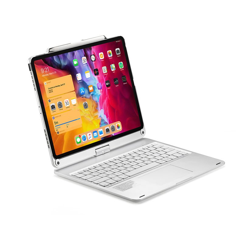 Smart Tablet Keyboard Case 100% Aluminum Magnetic Magic Keyboard Case for 2022/2021/2020/2018 iPadPro 12.9 ipad Case Keyboard