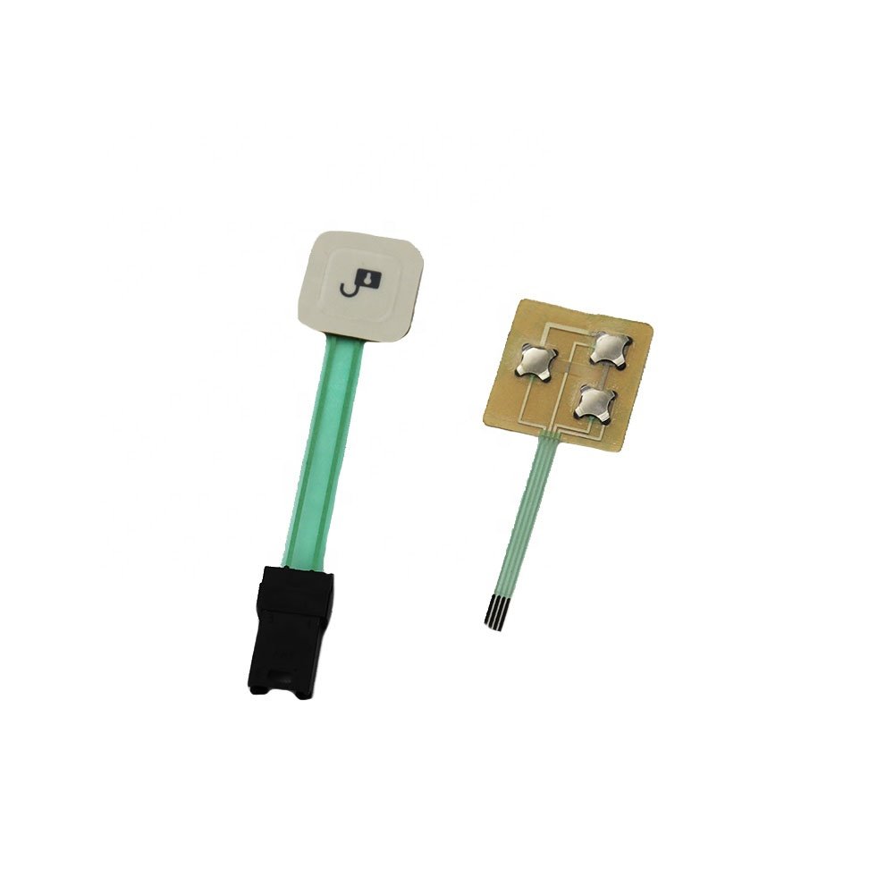 Custom Made Multi Control Switch Tactile Push Button Membrane Switch Keyboard With Clear Window