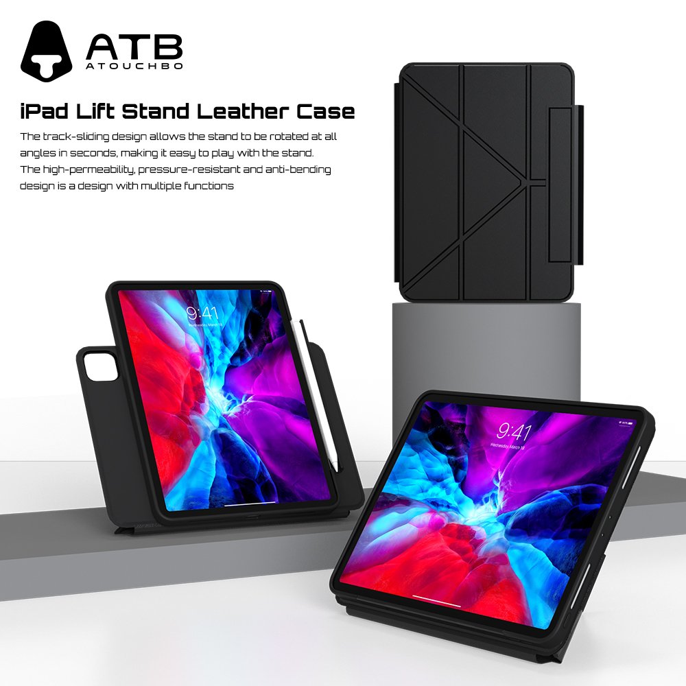 ATB High quality Magic Mobile Tablet Adjustable Stand Holder Pu leather Cover Case BT Wireless Keyboard for iPad 10th 10.9inch
