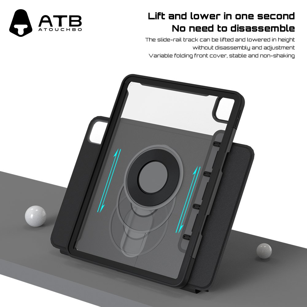 ATB High quality Magic Mobile Tablet Adjustable Stand Holder Pu leather Cover Case BT Wireless Keyboard for iPad 10th 10.9inch