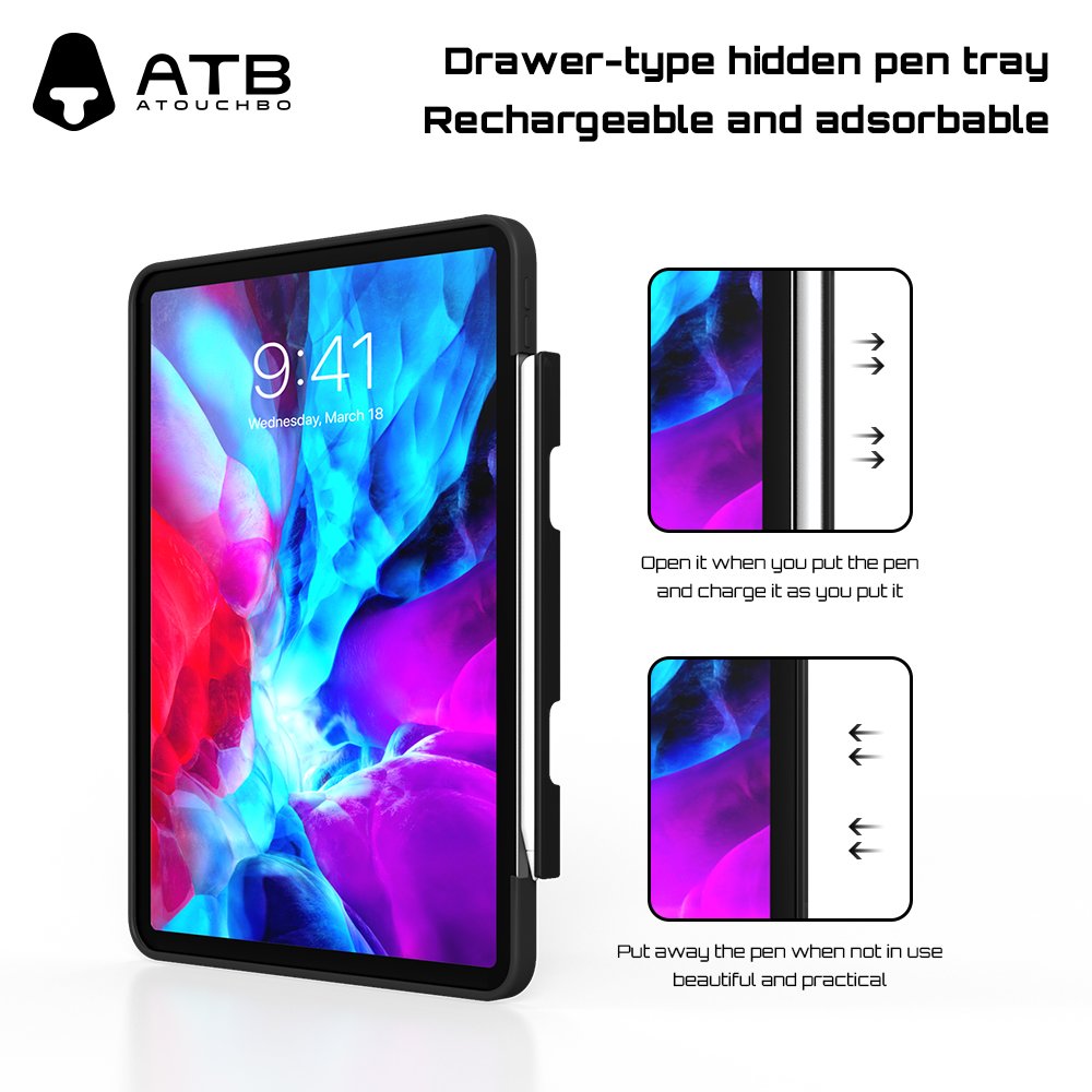 ATB High quality Magic Mobile Tablet Adjustable Stand Holder Pu leather Cover Case BT Wireless Keyboard for iPad 10th 10.9inch
