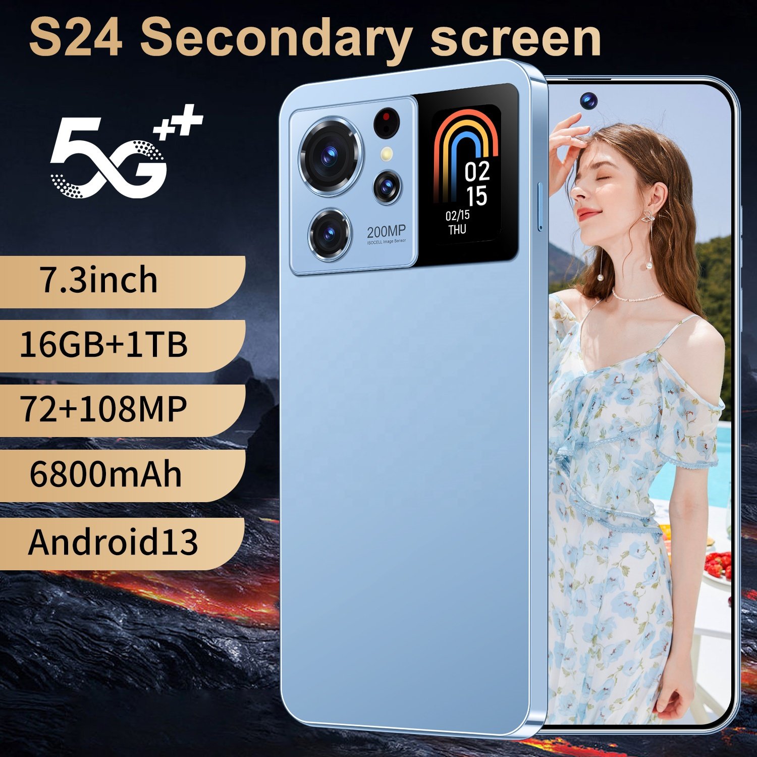 Cellphone 0riginal S24 Ultra Secondary screen 16GB+1TB Smartphone 6.7inch Unlocked dual card 5G Phones Android 13 Mobile phones