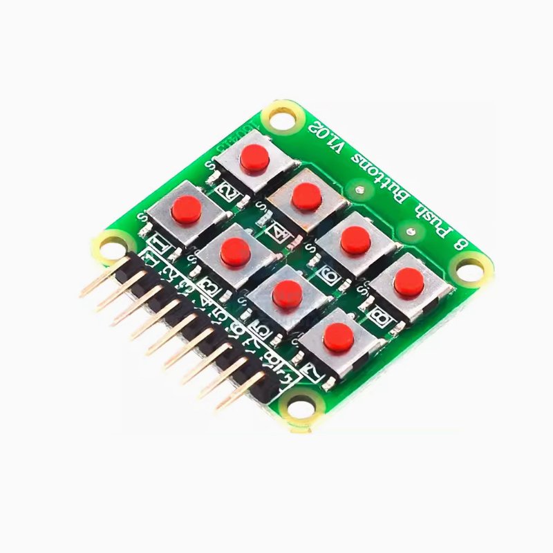 Micro switch 2*4 matrix keyboard with 8 independent keys, microcontroller external expansion keyboard micro switch module