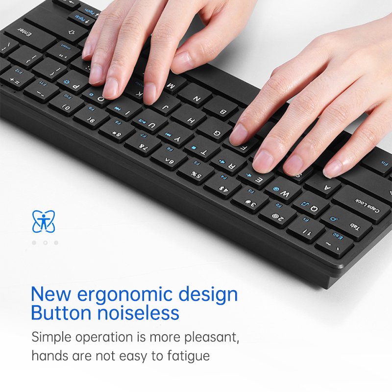 OEM Customized Wireless 5 rows Chocolate black UK Spanish keyboard mouse combo for tablet laptop