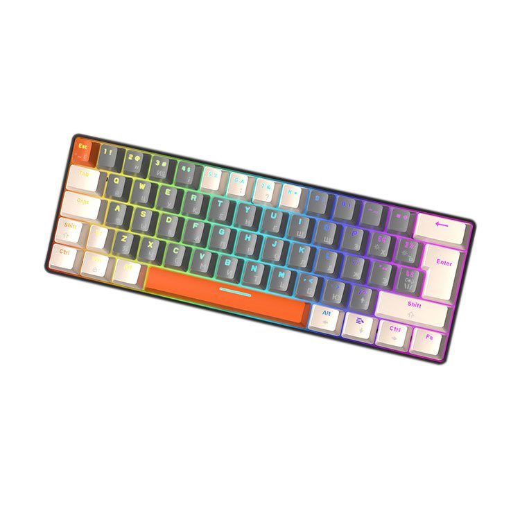 62 Keys Keyboard Green Red Switch Custom Keycap Mini USB Wired Gaming Fashion RGB backlit optical mechanical keyboard