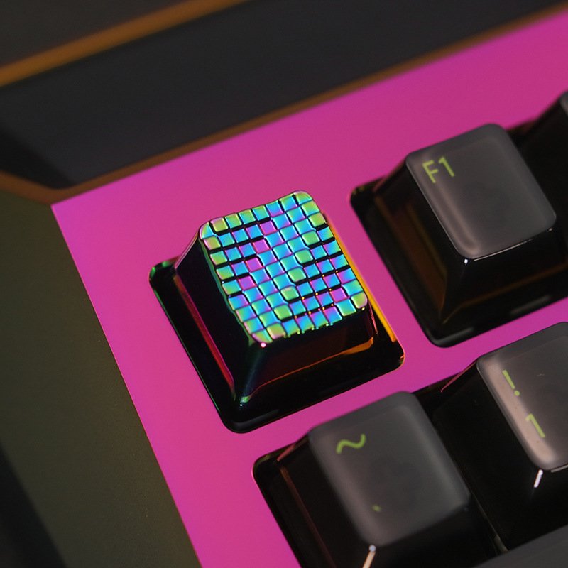 Version E keystone metal special design Colorful mechanical switch keyboard keycaps gaming feature