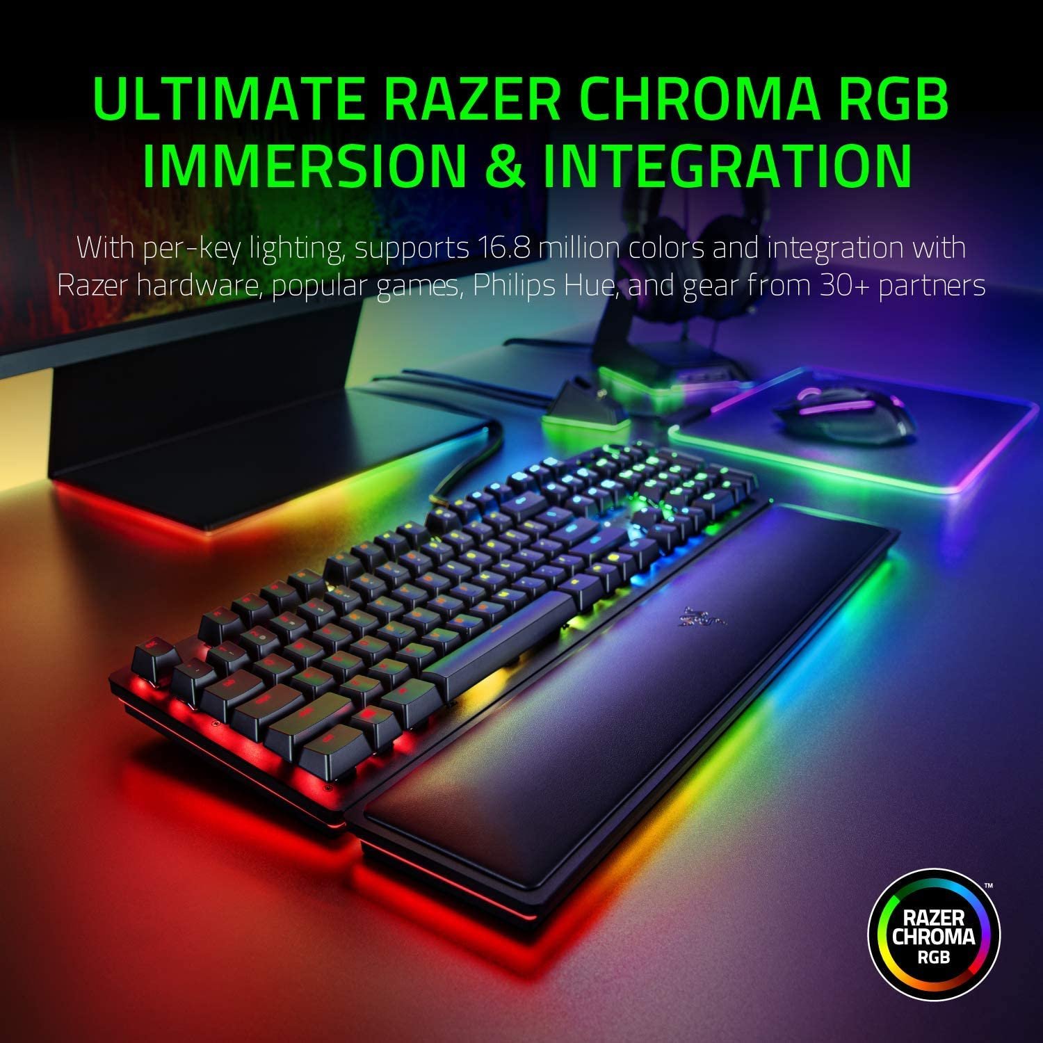 Original Razer Huntsman Elite Optical Mechanical Gaming Keyboard Linear Optical Switches Chroma Rgb