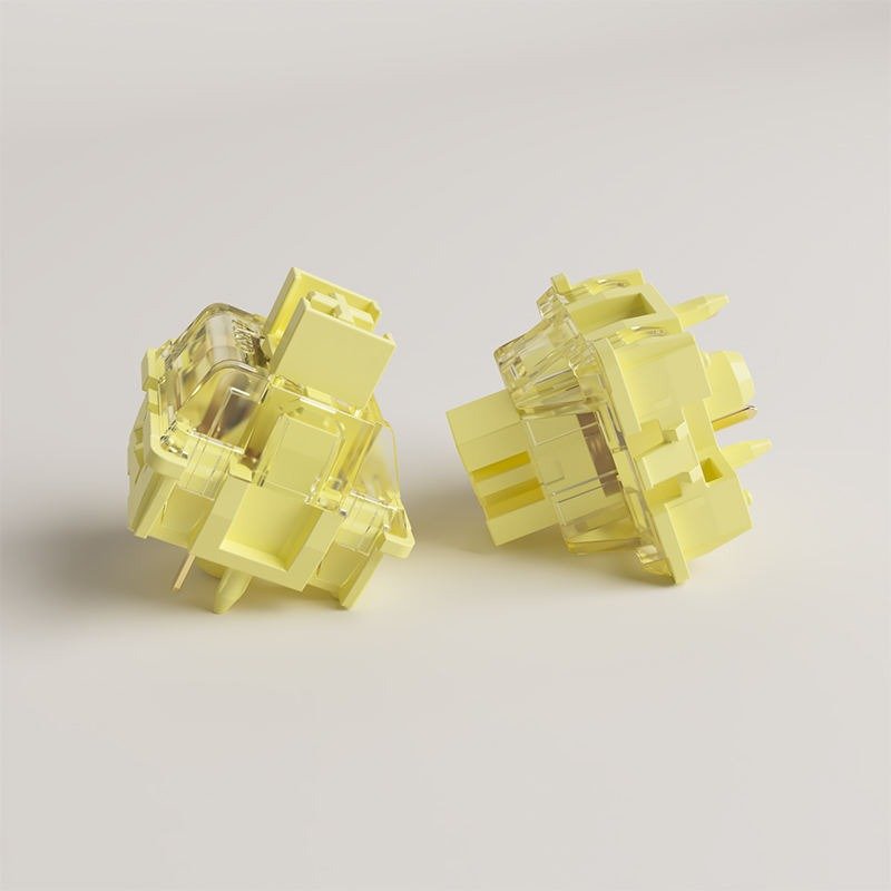 Akko V3 pro Cream Yellow Switch 5 Pin 50gf Linear Switch with Dustproof Stem Blue Switches with MX Mechanical Keyboard (45 pcs)