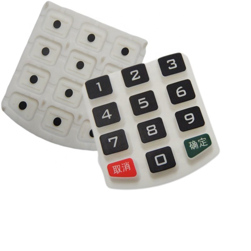 TV Remote Parts Button Silicone Keyboard Silicone Button with Led Electronic Calculator Key Switches Keypad Waterproof Customize