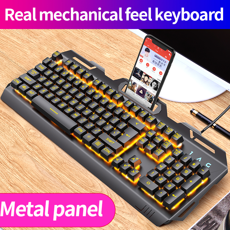 RGB keyboard Wired Desktop104 key Gaming Keyboard LED Backlight keyboard mouse headphone mouse pad Set
