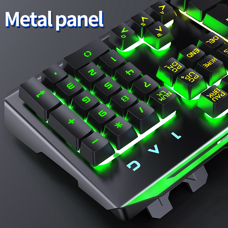 RGB keyboard Wired Desktop104 key Gaming Keyboard LED Backlight keyboard mouse headphone mouse pad Set