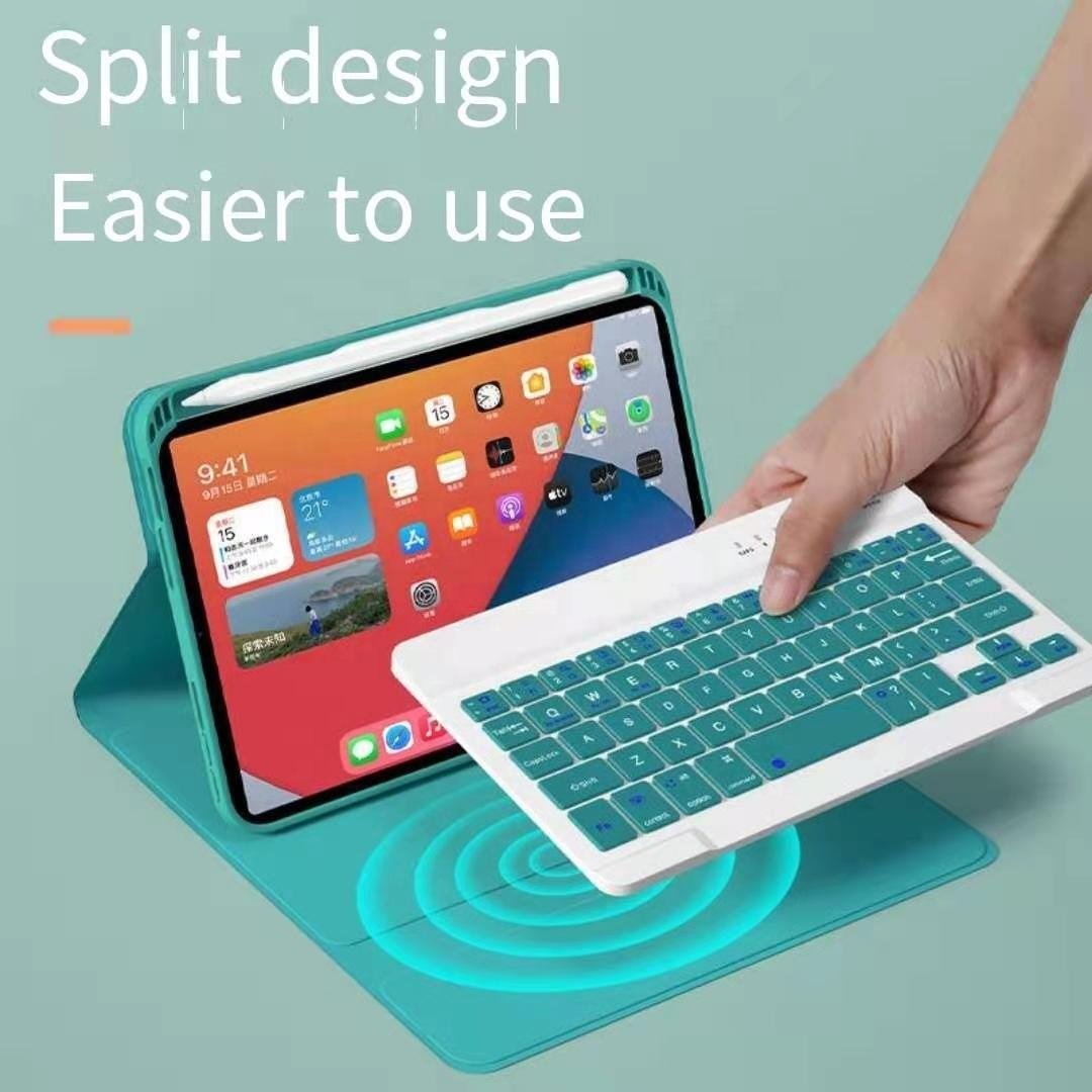 for Apple iPad mini 6 Keyboard Case Smart Pencil Slot Mini Case with Magnetic LED Keyboard Cover for iPad Mini 6 gen Free Mouse
