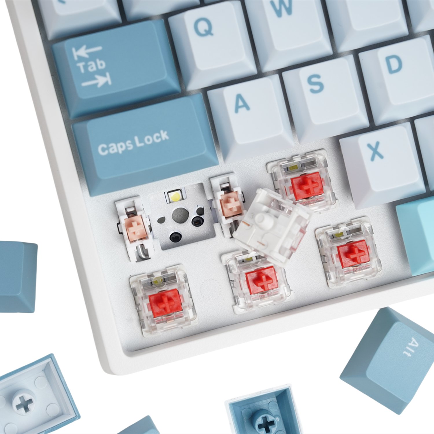 KC87 TKL Mechanical Gaming Keyboard Linear Silver Switch Programmable 87 Keys Compact Wireless Computer Keyboard for Windows Mac
