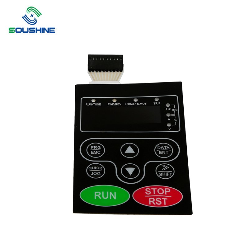 custom cheap price embossed on off push button membrane switches keypad keyboard panel