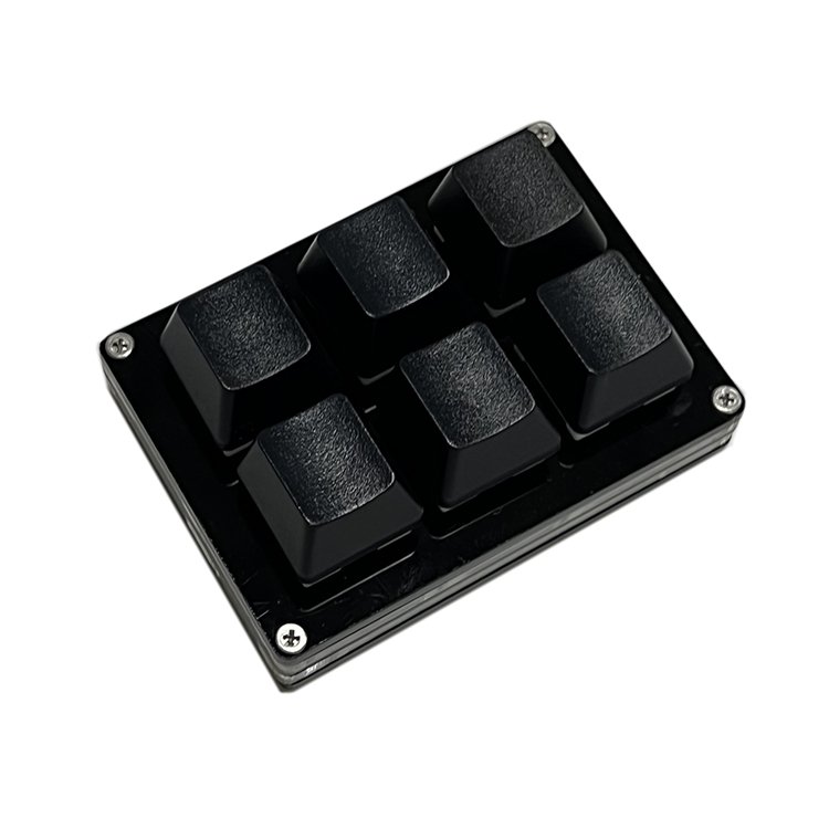 6Keys New Programmable Mechanical Keyboard Black Macro keypad Blue / Red Switch DIY Type C USB Programming Shortcut key OSU!