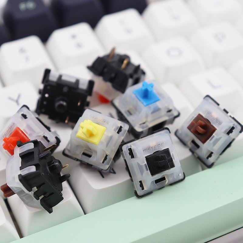 Gateron Switches Milky Top Black Bottom Yellow Black Switches for Mechanical Keyboard 5 Pin Keyboard Switch