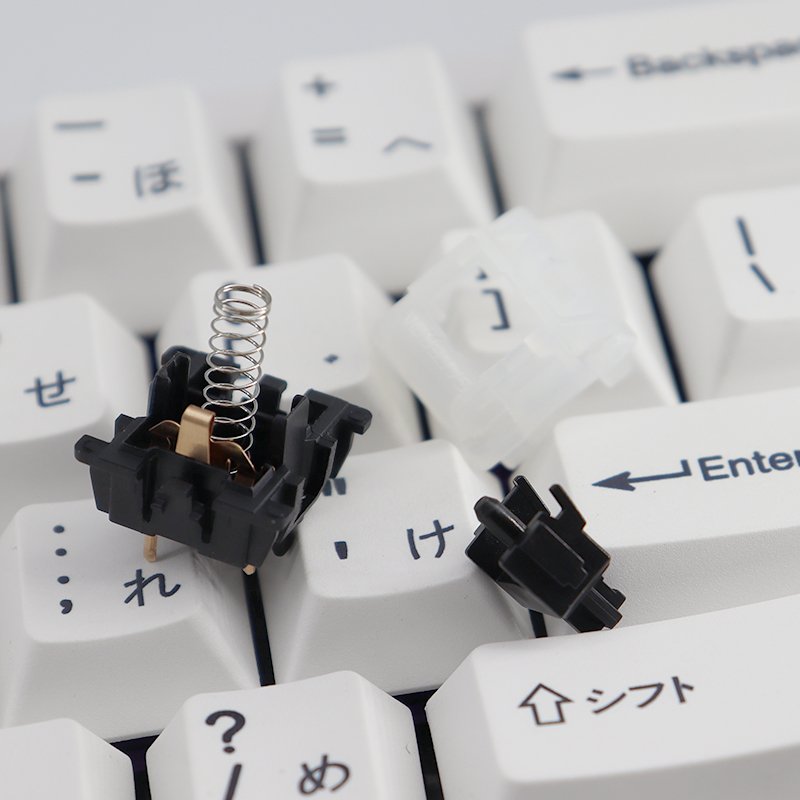 Gateron Switches Milky Top Black Bottom Yellow Black Switches for Mechanical Keyboard 5 Pin Keyboard Switch