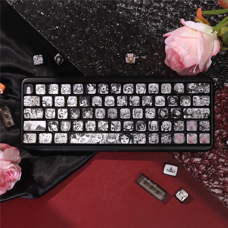 Personality Anime Ahego Theme Keycaps PBT Sublimation 108 Keys OEM Profile Keycaps Opaque Keycaps With Mx Switch