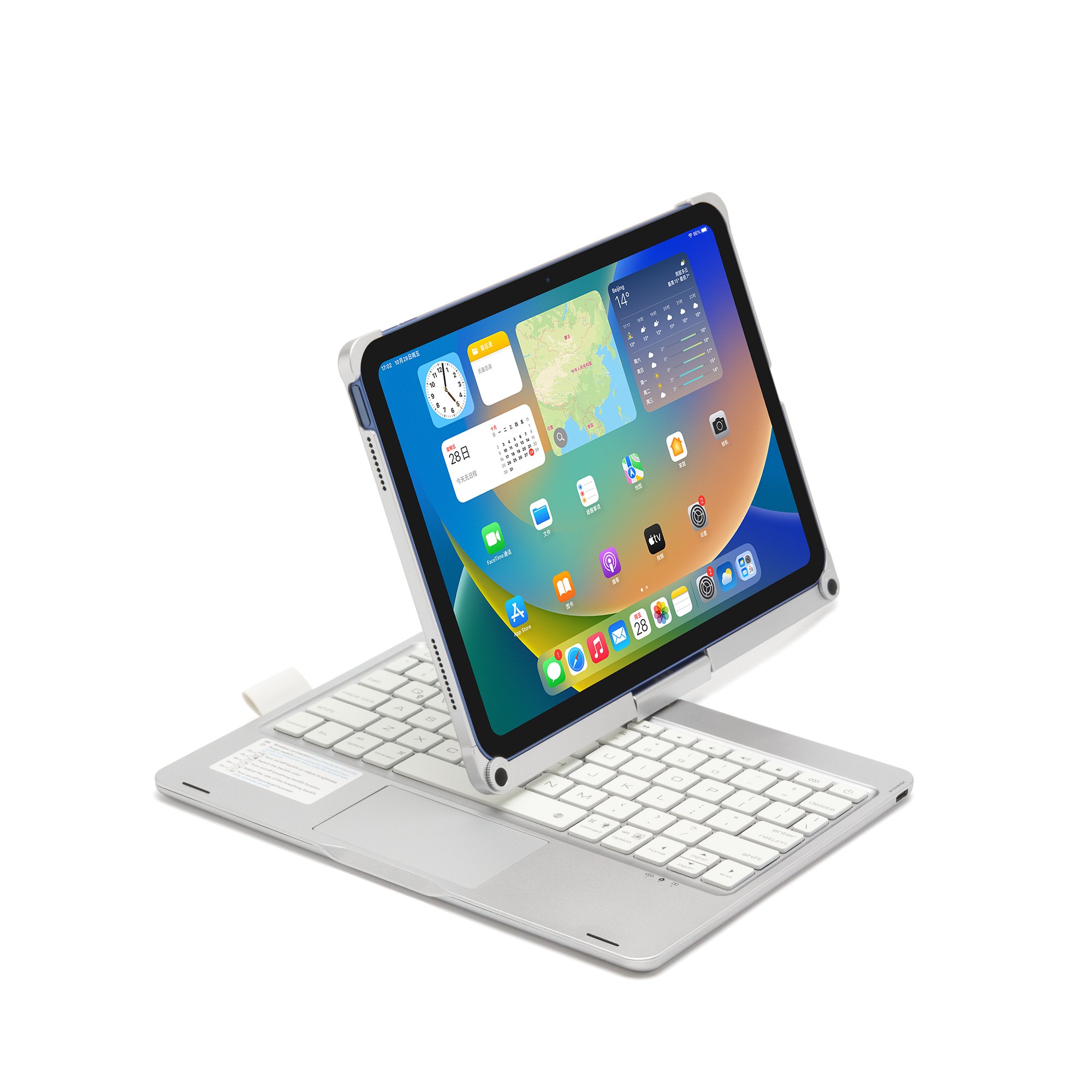 360 Degree Rotating Wireless Keyboard Case with Touchpad for ipad 10.9 10th generation 2022