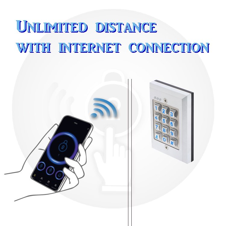 DK-2831B (P2) Tuya WiFi Control Standalone Vandal Resistant Access Keypad with Doorbell Button Output Outdoor Use OEM Supported