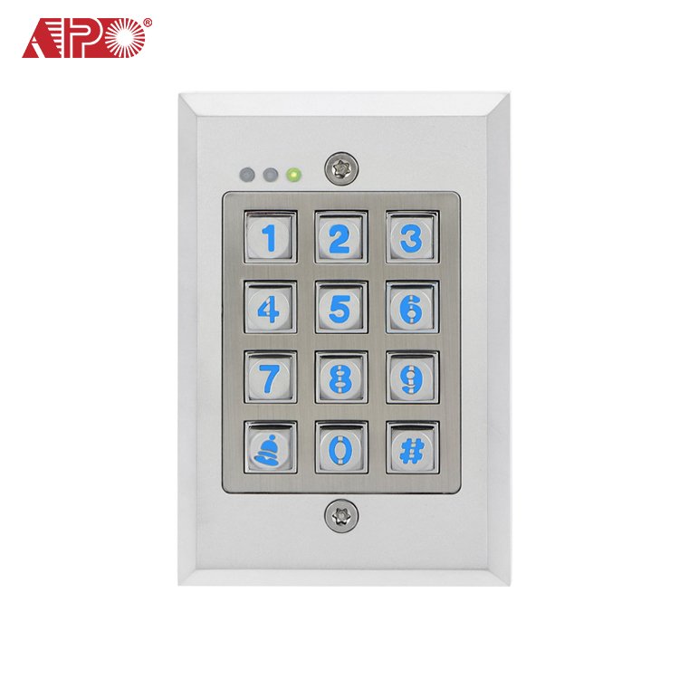 DK-2831B (P2) Tuya WiFi Control Standalone Vandal Resistant Access Keypad with Doorbell Button Output Outdoor Use OEM Supported