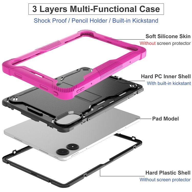 Full-Body Well Protective Newest Shockproof Silicone Full Body Protective Tablet Cover For Redmi pad pro 12.1 Rugged Case