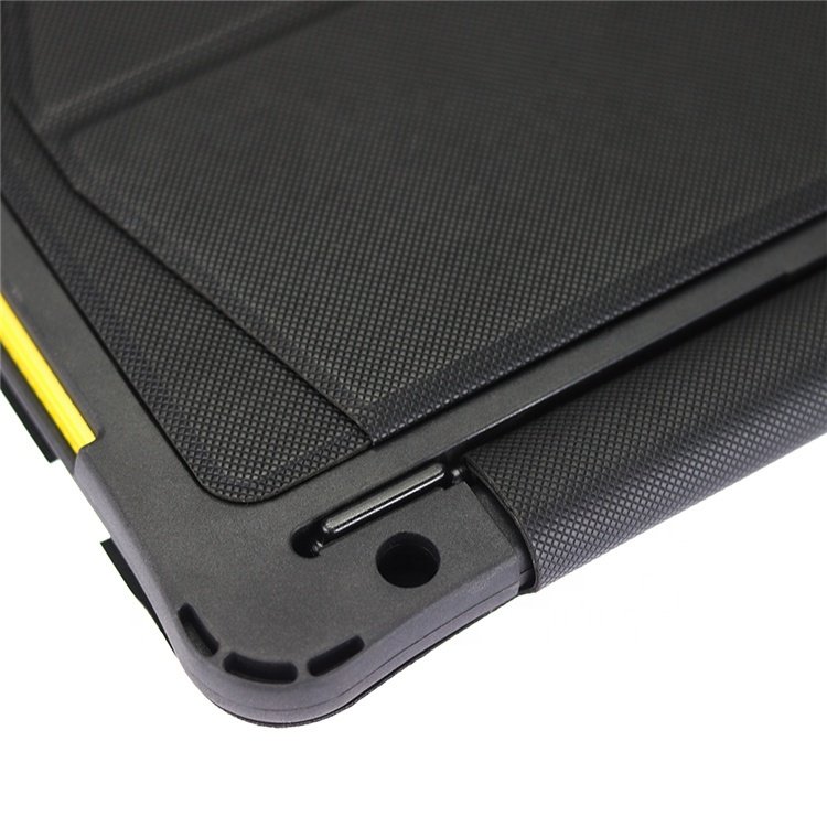 Recessed Slot Wireless BT Keyboard Case for iPad 10.2 inch Pencil Holder Rough Leather Detachable Keyboard Case Cover for iPad
