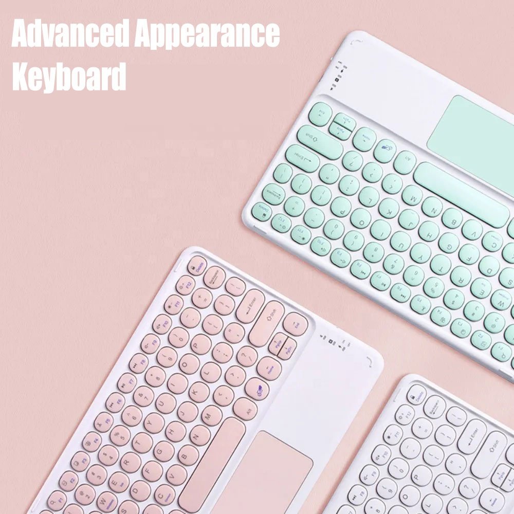 Removable Circular Button Wireless Touchpad Keyboard With Pen Slot Cover for Samsung Galaxy Tab S9 Ultra 14.6 Case Keyboard