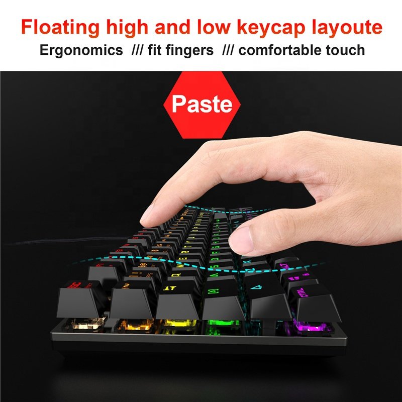 New L300 104Keys Cyan Switch Mechanical Keyboard 20 Kinds of Lighting Effects Stylish Office Game Wired mechanical keyboard