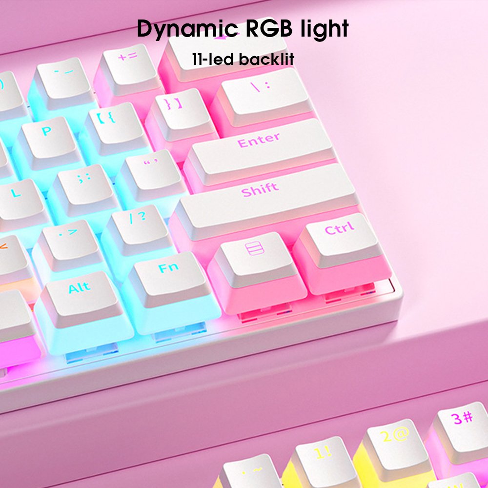 SAMA Pudding keyboard 60 Percent ANSI Laptop Computer Desktop Ergonomic RGB Led Backlit Plastic Gaming Mechanical Keyboard