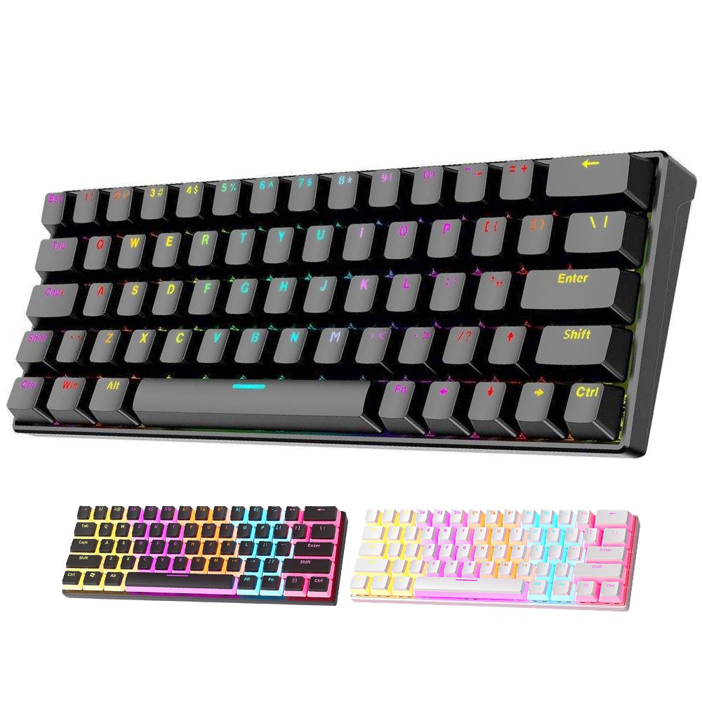 SAMA Pudding keyboard 60 Percent ANSI Laptop Computer Desktop Ergonomic RGB Led Backlit Plastic Gaming Mechanical Keyboard