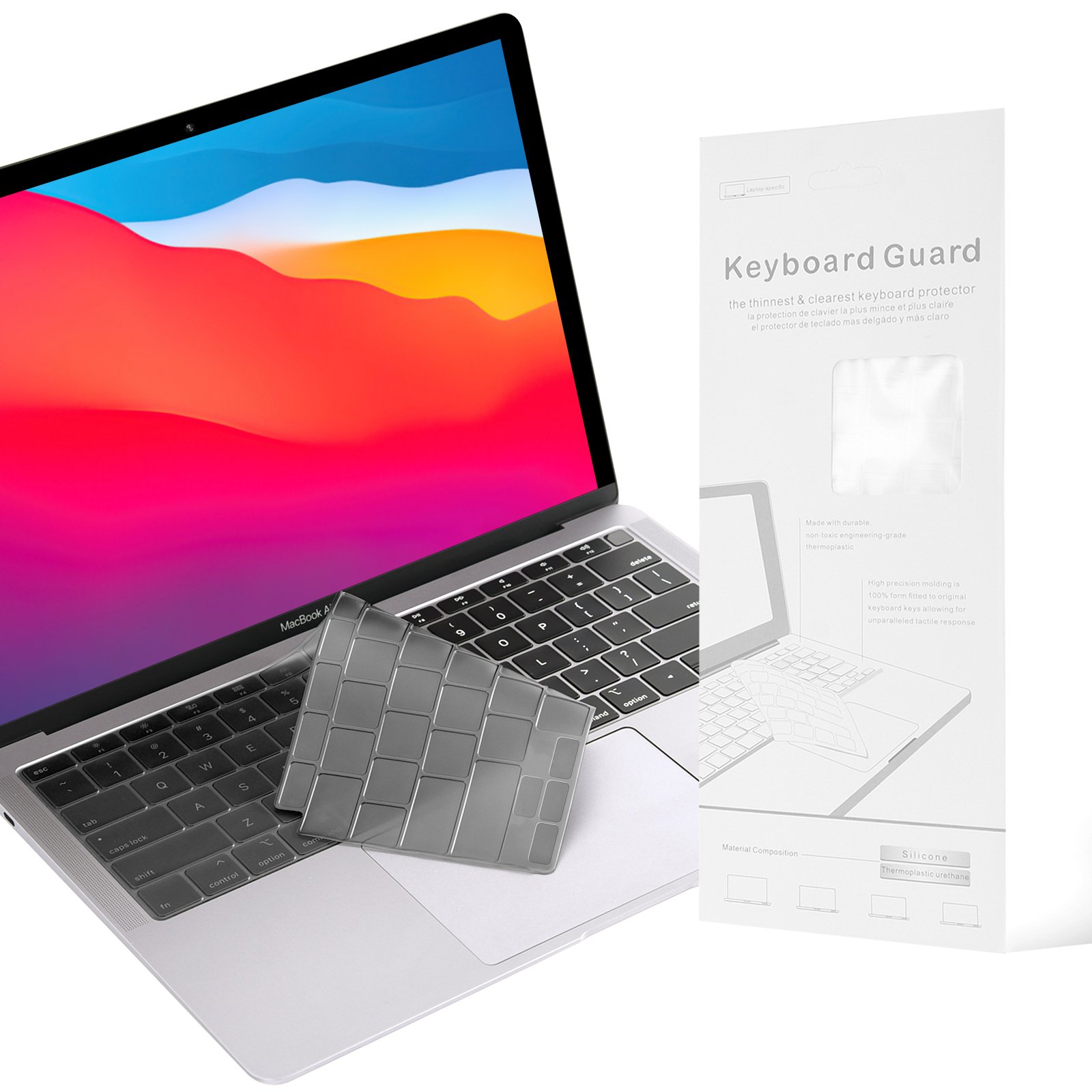 2024 New Arrivals Laptop Computer Keyboard Cover Custom Soft Tpu Skin Clear Keyboard Protector Cover For Macbook Air 13.3