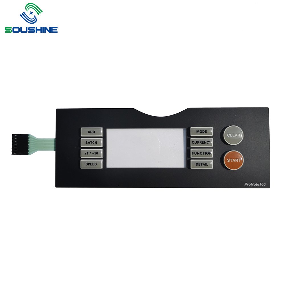 China Wholesale High Quality Golden Supplier Polyester Membrane Switch Panel Sticker Hot Embossed Dome Switch Keypads Keyboards
